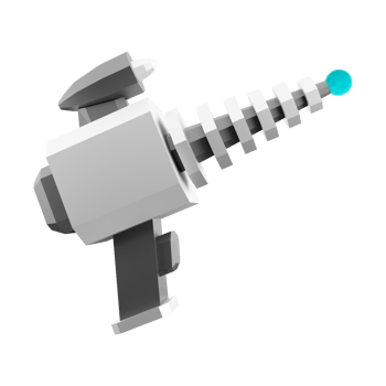 3d rendering Futuristic weapon, Space blaster low poly icon. 3d render Sci - Fi shotguns for shooting in space icon. png