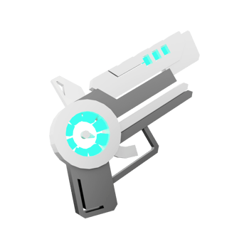 3d rendering space gun from astronomy collection low poly icon. 3d render weapon of the future, energized icon. png