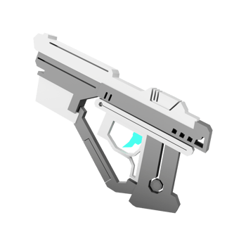 3d rendering space gun from astronomy collection low poly icon. 3d render weapon of the future, energized icon. png