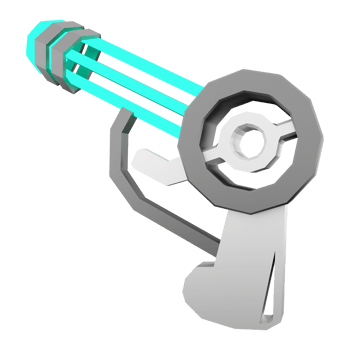 3d rendering game pistol low poly icon. 3d render galactic weapons, unknown technologies icon. png