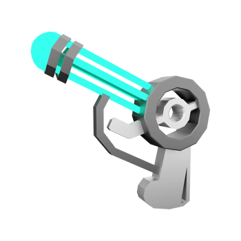 3d rendering game pistol low poly icon. 3d render galactic weapons, unknown technologies icon. png