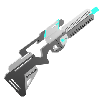 3d rendering cartoon retro space blaster icon. 3d render laser weapon low poly, futurustic weapon icon. png