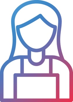 Vector Design Lady Seller Icon Style