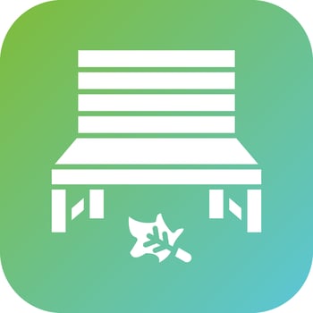 Autumn Bench Vector Icon Style