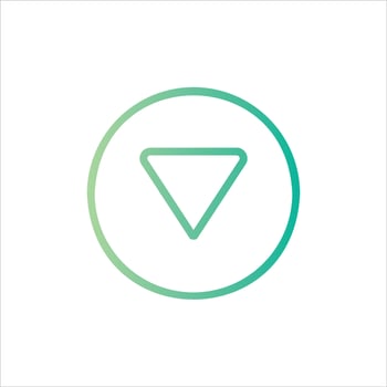 drop down arrow in flat design style vector