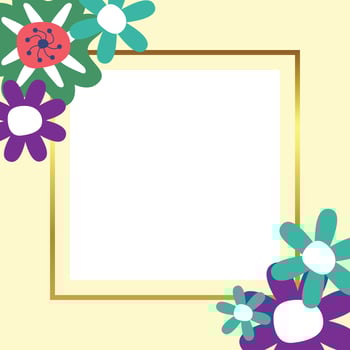 spring background with floral decoration, with free space for text. Template for banner, poster, social media, greeting card. vector