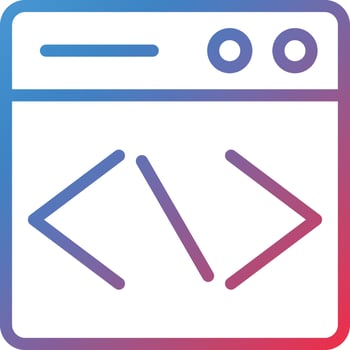 Vector Design Website Coding Icon Style