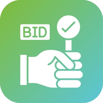 Absentee Bid Vector Icon Style