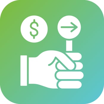 Advance Bid Vector Icon Style