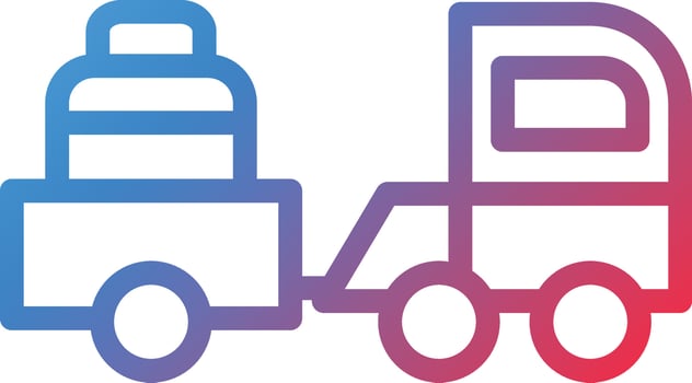 2562 - Baggage Truck.eps vector