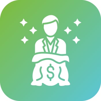 Millionaire Vector Icon Style