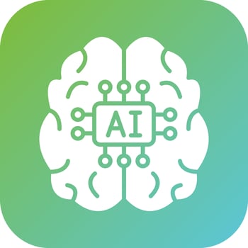 Brain Chip Vector Icon Style