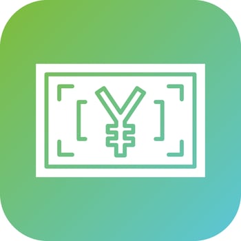 Japanese Yen Vector Icon Style