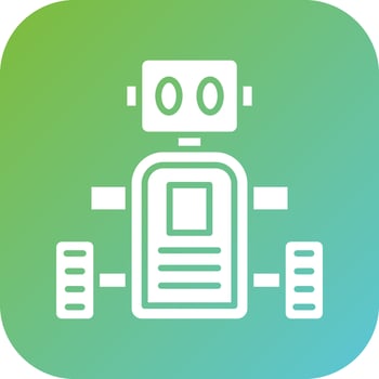 Mobile Robot Vector Icon Style