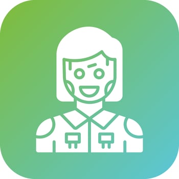 Robot Combat Vector Icon Style