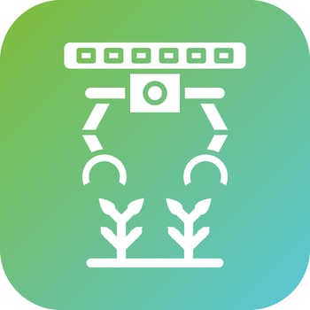 Agricultural Robot Vector Icon Style