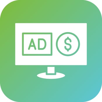 Paid Social Advertising Vector Icon Style