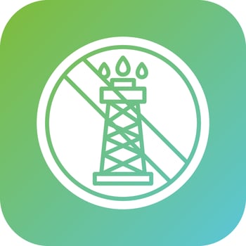 No Fossil Fuels Vector Icon Style