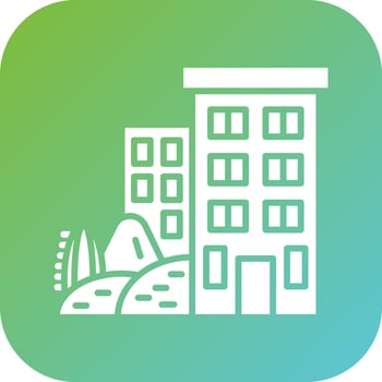 Desert Hotel Vector Icon Style