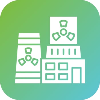 Nuclear Energy Vector Icon Style