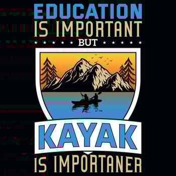 Kayaking graphics tshirt design vector
