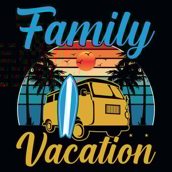 Summer surfing graphics tshirt design vector