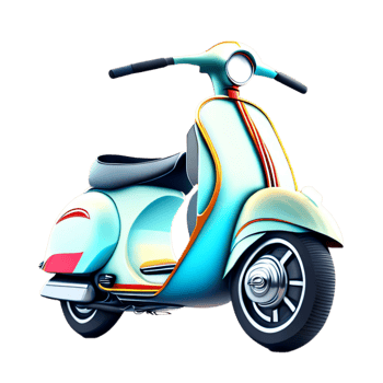 old scooter from italy png