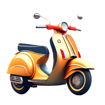 brown old scooter png