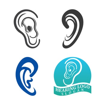 Hearing logo template vector