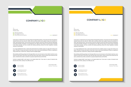 Modern company letterhead , Letterhead vector