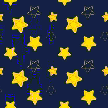 Yellow stars on navy background vector