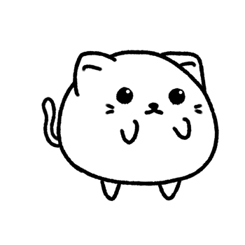 Hand-drawn Cute Line cat, kitten, Cute animal character design in doodle style png