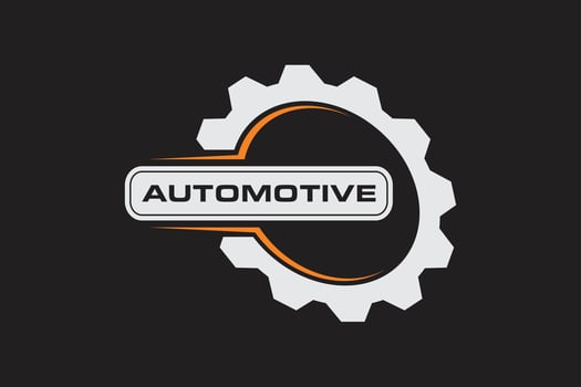 typography automotive gear logo vector