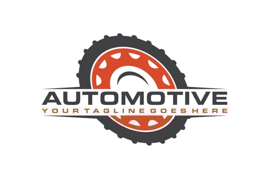 automotive wheel move emblem logo vector