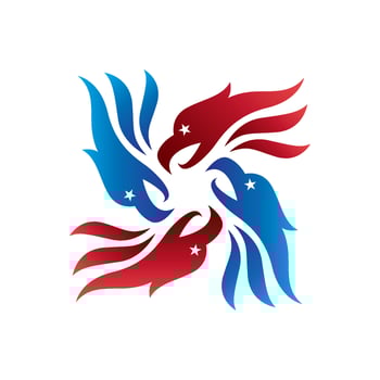 Eagle bird logo. strong, bold, simple, and modern. It would be perfect for sports, mascot, transportation, technology company. vector