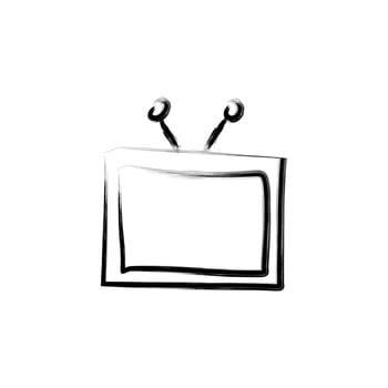 TV sketch style vector icon