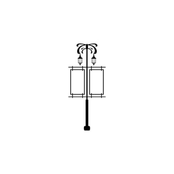 light pole billboard vector icon