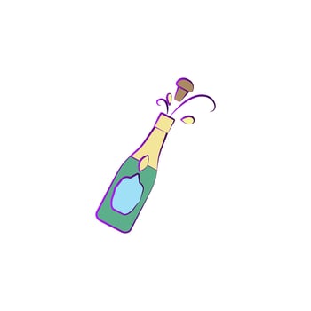 open champagne colored vector icon
