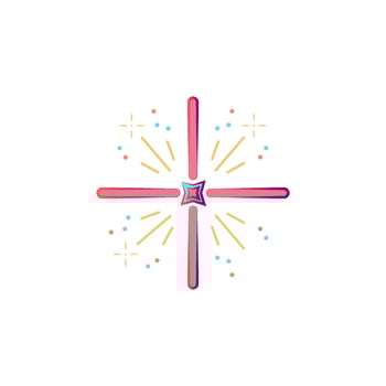 firework colored vector icon