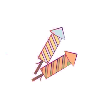 fireworks colored vector icon