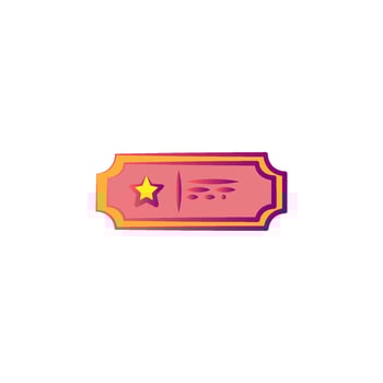 circus ticket colored vector icon