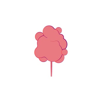 cotton candy colored vector icon