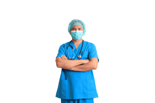 male doctor wearing blue suit png