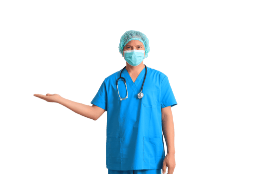 male doctor wearing blue suit png