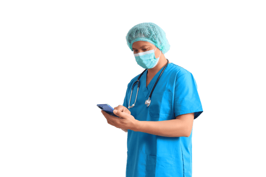 male doctor wearing blue suit png