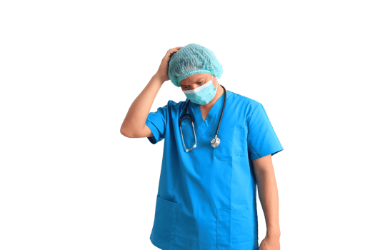 male doctor wearing blue suit png