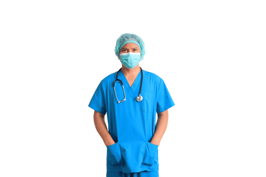 male doctor wearing blue suit png