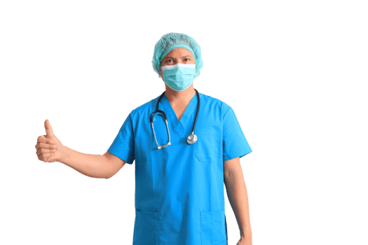 male doctor wearing blue suit png