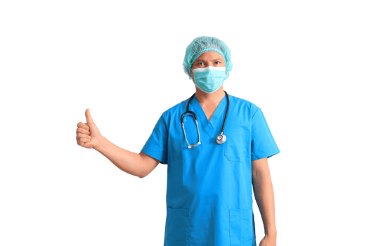male doctor wearing blue suit png