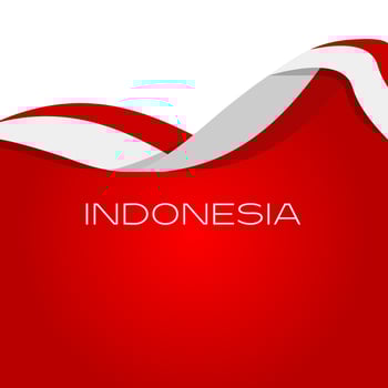 Indonesian flag ribbon. Flag banner vector Illustration